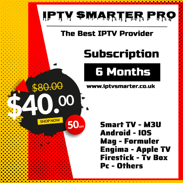 IPTV Smarter Pro 6 Months